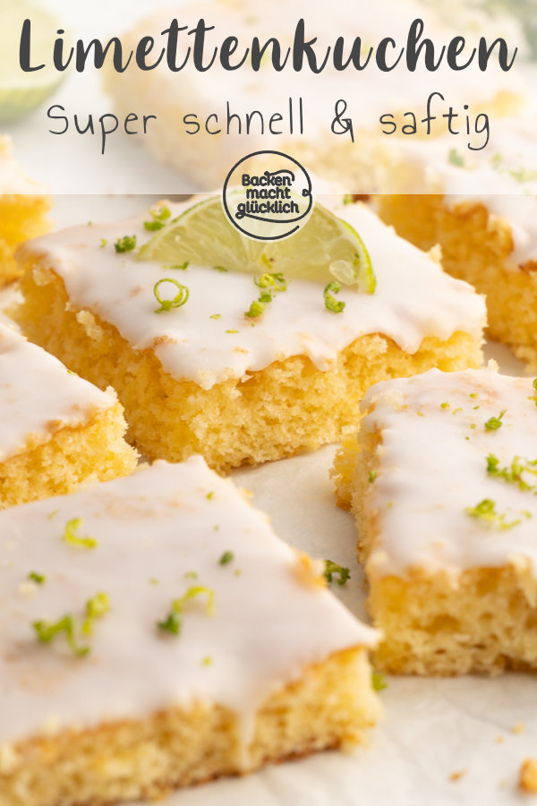 Einfacher, schneller Limetten-Rührkuchen mit Joghurt: schmeckt schön erfrischend und sommerlich!