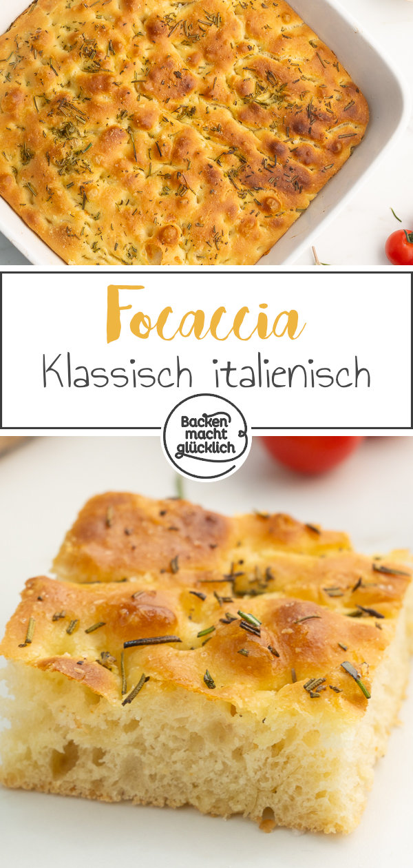 Einfaches Grundrezept für klassische Focaccia. So gelingt euch das perfekte italienische Fladenbrot: herrlich aromatisch und fluffig.