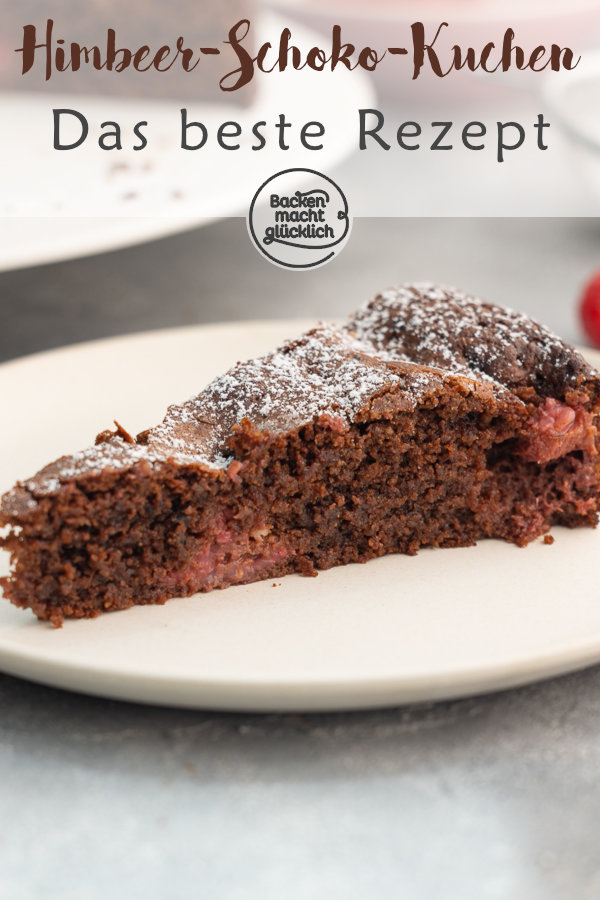 Saftiger Schokokuchen mit Himbeeren und Rührteig: schnell und einfach. Diesen Himbeer-Schoko-Kuchen müsst ihr testen.