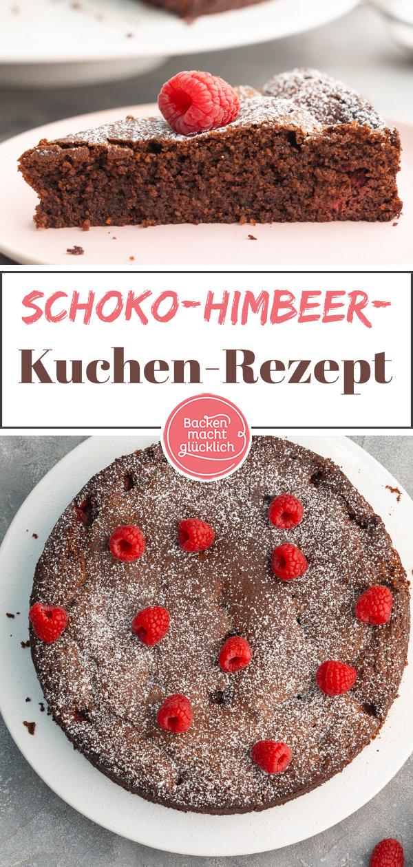 Saftiger Schokokuchen mit Himbeeren und Rührteig: schnell und einfach. Diesen Himbeer-Schoko-Kuchen müsst ihr testen.