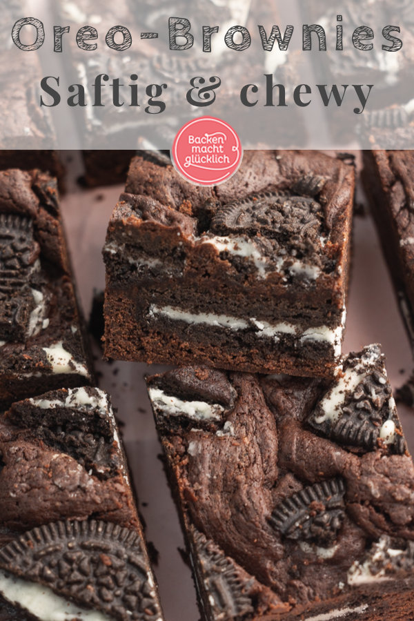 Die besten Oreo-Brownies: saftig, schokoladig, chewy. Dieses einfache Rezept für Brownies mit Oreo-Topping müsst ihr testen!