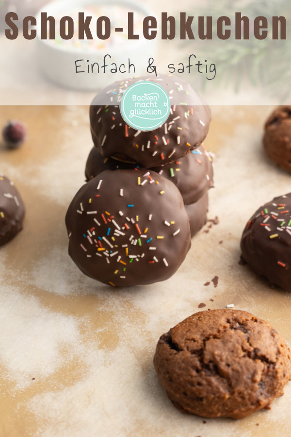 Das beste Rezept für selbstgemachte Schoko-Lebkuchen. Einfach, schnell, saftig, lecker.