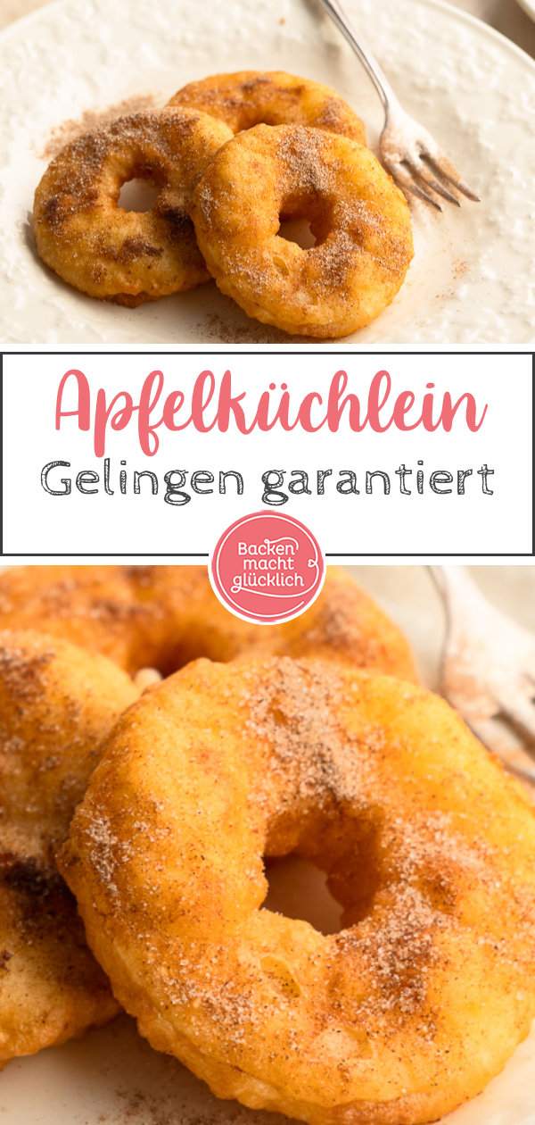 Omas Apfelküchle sind ein echter Süßspeisen-Klassiker für die ganze Familie. Mit unserem Rezept gelingen sie garantiert!