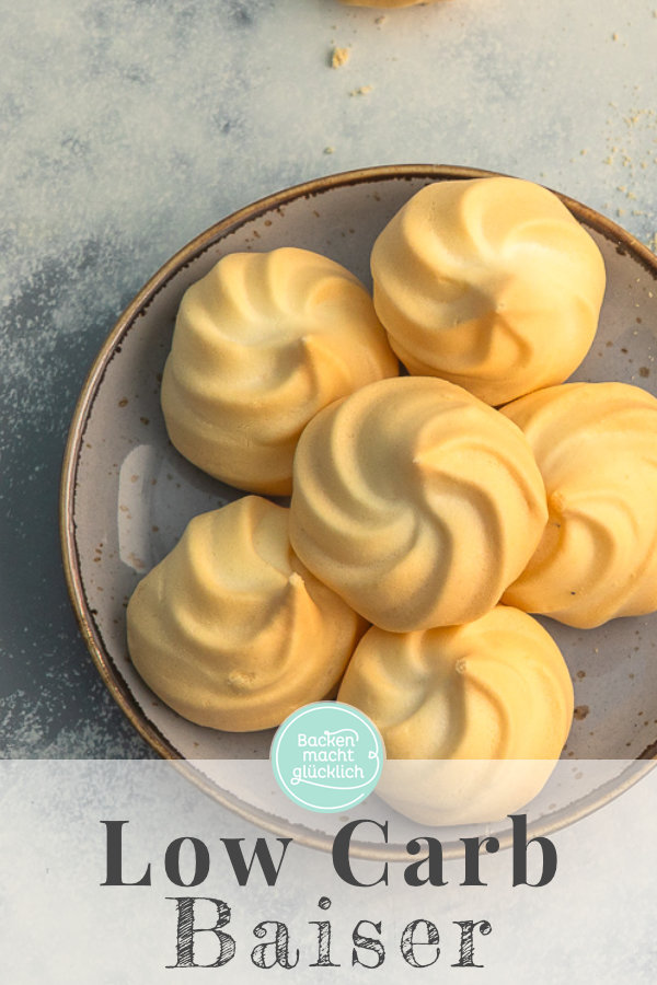 Einfaches Rezept für Low Carb Baiser ohne Zucker, Fett und Kohlenhydrate. Der perfekte Snack mit nur 2 Kalorien pro Keks!