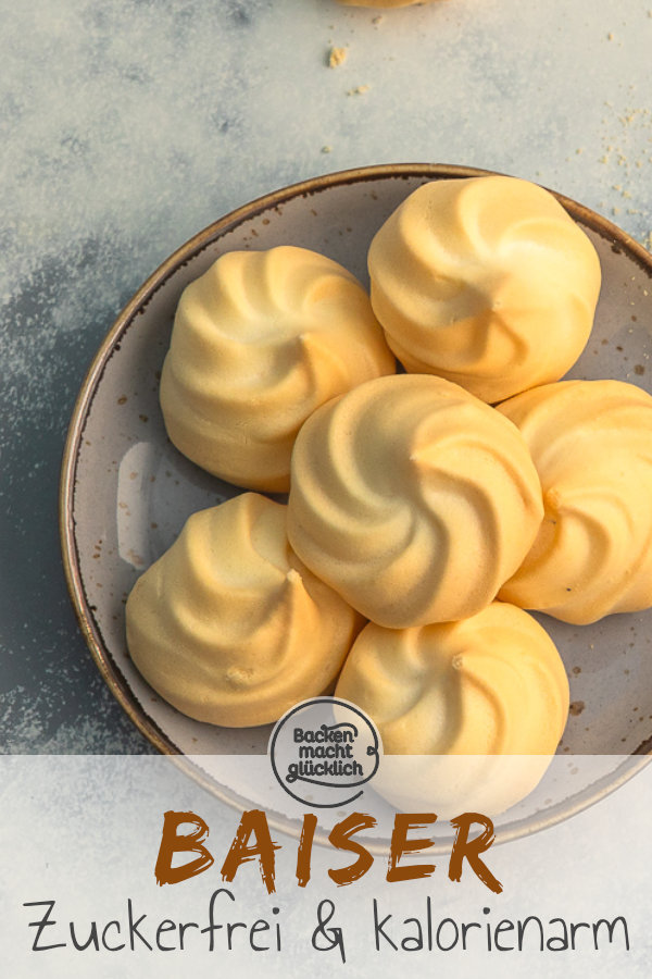 Einfaches Rezept für Low Carb Baiser ohne Zucker, Fett und Kohlenhydrate. Der perfekte Snack mit nur 2 Kalorien pro Keks!