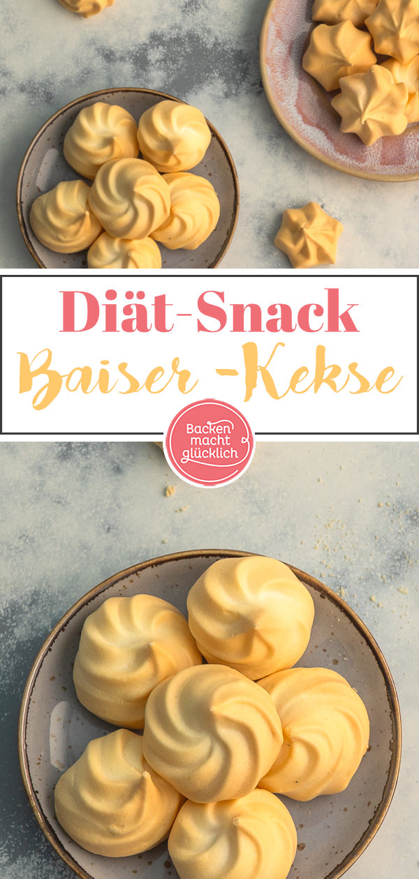Einfaches Rezept für Low Carb Baiser ohne Zucker, Fett und Kohlenhydrate. Der perfekte Snack mit nur 2 Kalorien pro Keks!