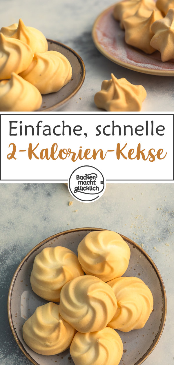 Einfaches Rezept für Low Carb Baiser ohne Zucker, Fett und Kohlenhydrate. Der perfekte Snack mit nur 2 Kalorien pro Keks!