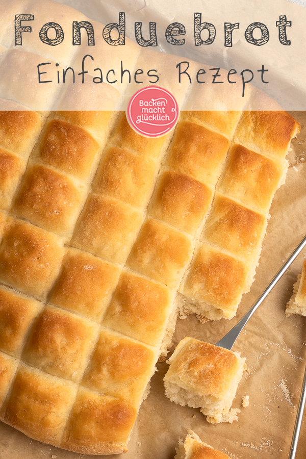 Einfaches Rezept für schnelles Fondue-Brot: gut vorzubereiten und perfekt für Käsefondue oder Fleischfondue.