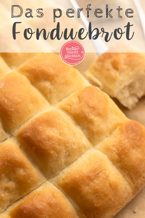 Einfaches Rezept für schnelles Fondue-Brot: gut vorzubereiten und perfekt für Käsefondue oder Fleischfondue.