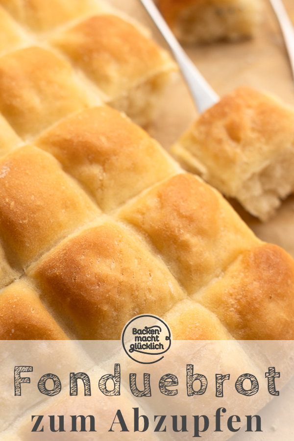 Einfaches Rezept für schnelles Fondue-Brot: gut vorzubereiten und perfekt für Käsefondue oder Fleischfondue.