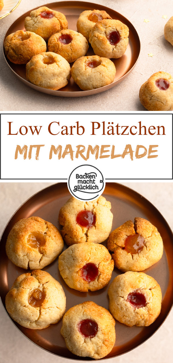 Gluten- und zuckerfreie Husarenkrapfen mit Marmelade, die vergleichsweise schnell zu machen & super saftig sind.