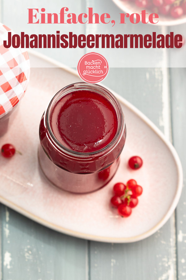 So einfach kann man feine Johannisbeer-Marmelade ohne Kerne selber machen ! Tolles Rezept aus nur 2 Zutaten ♥