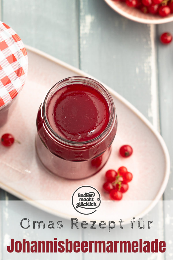 So einfach kann man feine Johannisbeer-Marmelade ohne Kerne selber machen ! Tolles Rezept aus nur 2 Zutaten ♥