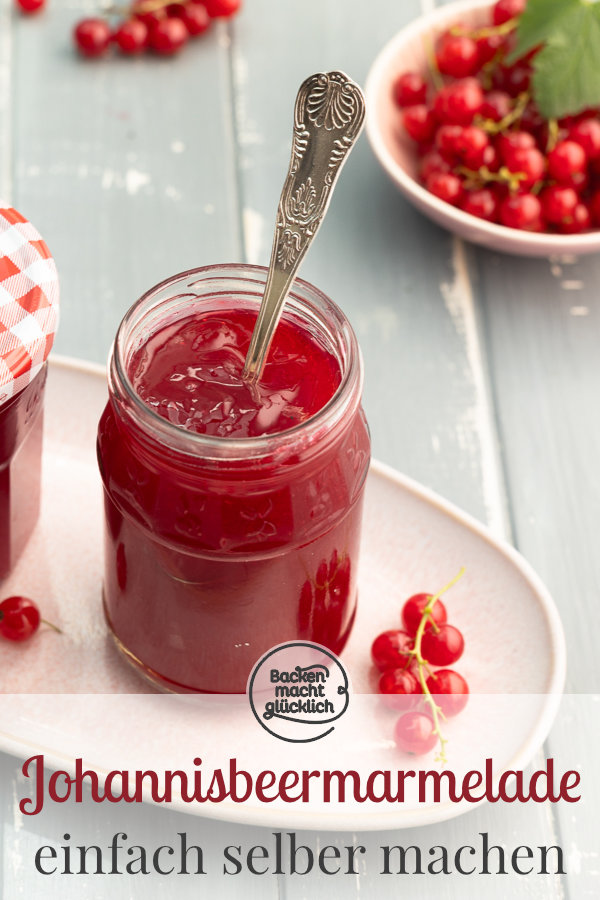 So einfach kann man feine Johannisbeer-Marmelade ohne Kerne selber machen ! Tolles Rezept aus nur 2 Zutaten ♥