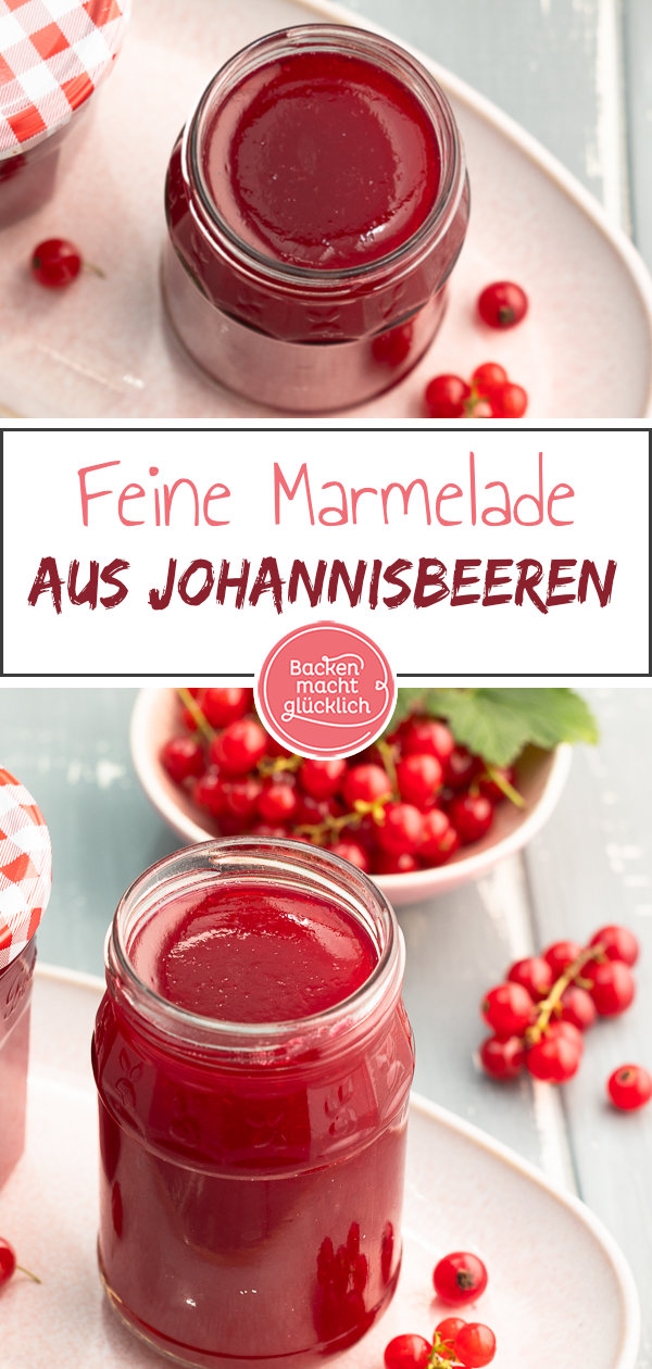 So einfach kann man feine Johannisbeer-Marmelade ohne Kerne selber machen ! Tolles Rezept aus nur 2 Zutaten ♥