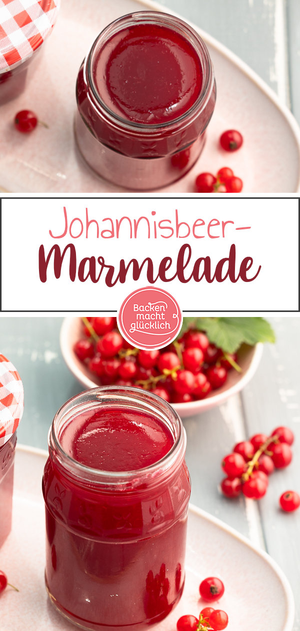 So einfach kann man feine Johannisbeer-Marmelade ohne Kerne selber machen ! Tolles Rezept aus nur 2 Zutaten ♥