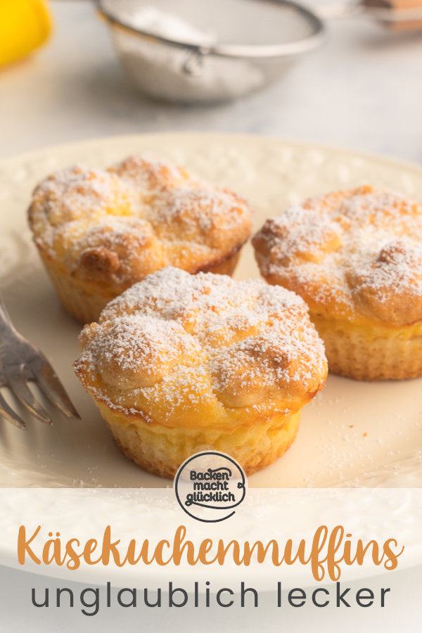 Köstliche Käsekuchen-Muffins mit Streuseln, Mandarinen oder Schokolade. Die einfachen Käsekuchen-Muffins sind knusprig, cremig und super lecker!