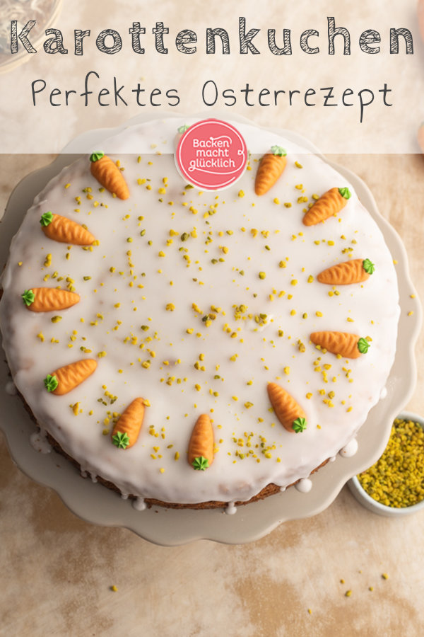 Ein saftiger Möhrenkuchen gehört einfach zum Osterfest! Diesen köstlichen Karottenkuchen ohne Mehl liebt die ganze Familie!