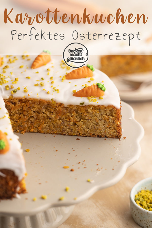 Ein saftiger Möhrenkuchen gehört einfach zum Osterfest! Diesen köstlichen Karottenkuchen ohne Mehl liebt die ganze Familie!