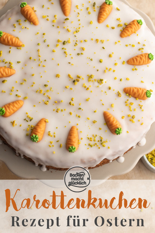 Ein saftiger Möhrenkuchen gehört einfach zum Osterfest! Diesen köstlichen Karottenkuchen ohne Mehl liebt die ganze Familie!