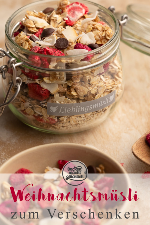 Dieses Granola ist ein tolles Geschenk aus der Küche, das sich wunderbar personalisieren lässt
