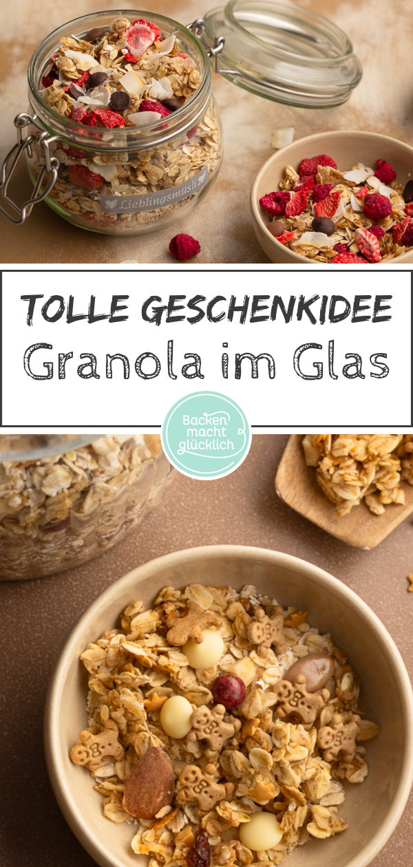 Dieses Granola ist ein tolles Geschenk aus der Küche, das sich wunderbar personalisieren lässt