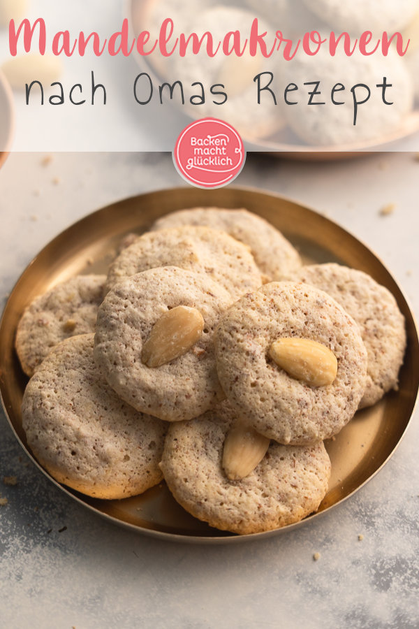 Diese Makronen mit Mandeln aus nur 3 Zutaten sind herrlich zart und himmlisch lecker