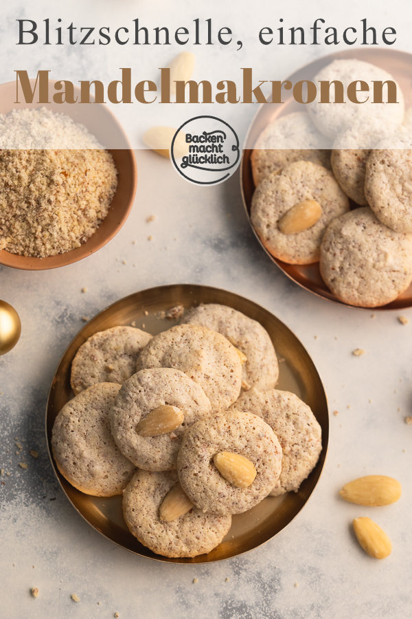 Diese Makronen mit Mandeln aus nur 3 Zutaten sind herrlich zart und himmlisch lecker