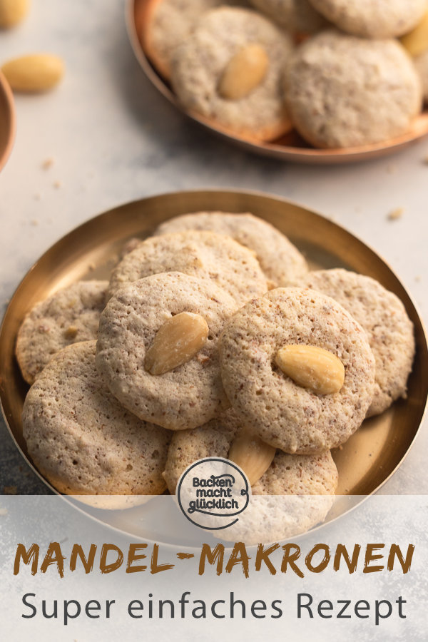 Diese Makronen mit Mandeln aus nur 3 Zutaten sind herrlich zart und himmlisch lecker