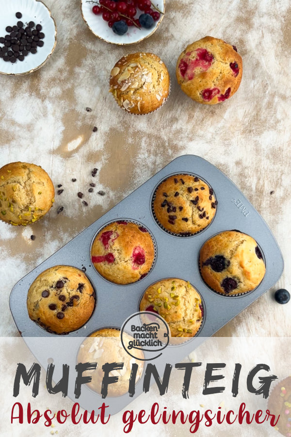 Ein Teig, ungeheuer viele Möglichkeiten: Mit diesem einfachen Muffinteig habt ihr die perfekte Basis für schokoladige, fruchtige, kernige oder würzige Muffins. Egal, ob mit Butter oder Öl, mit Joghurt oder Buttermilch.