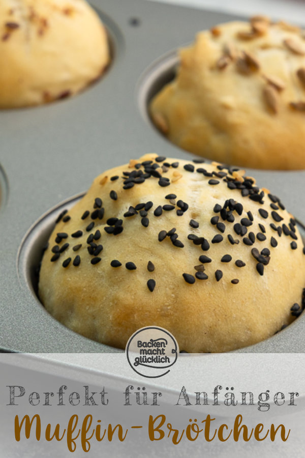 Einfache, schnelle Brötchen aus der Muffinform. Perfekt für viele Anlässe von Party über Buffet bis Brunch. Gelingt auch Anfängern!