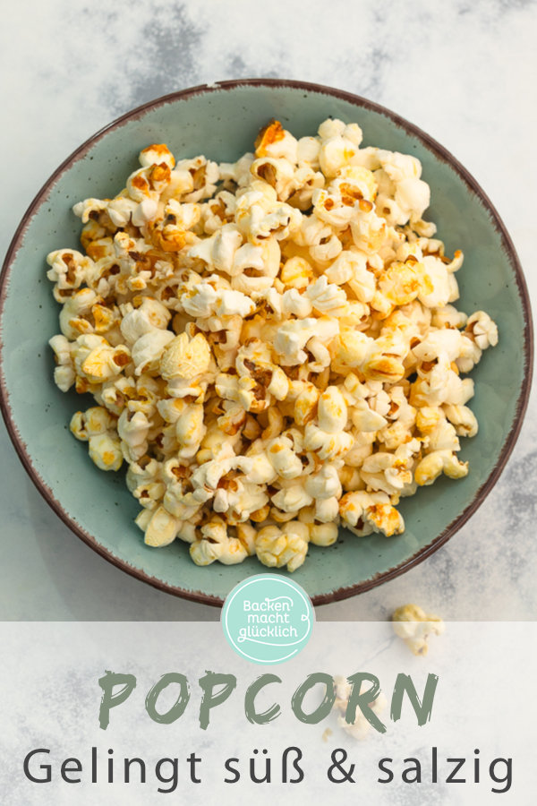 Popcorn wie im Kino machen ist so einfach! Dieses Rezept müsst ihr testen: 3 Zutaten, 10 Minuten Zeit, knuspriges Ergebnis.