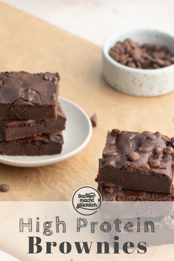 Super schokoladige Protein-Brownies mit 15g Eiweiß pro Stück: einfach, schnell, zuckerfrei und so lecker!