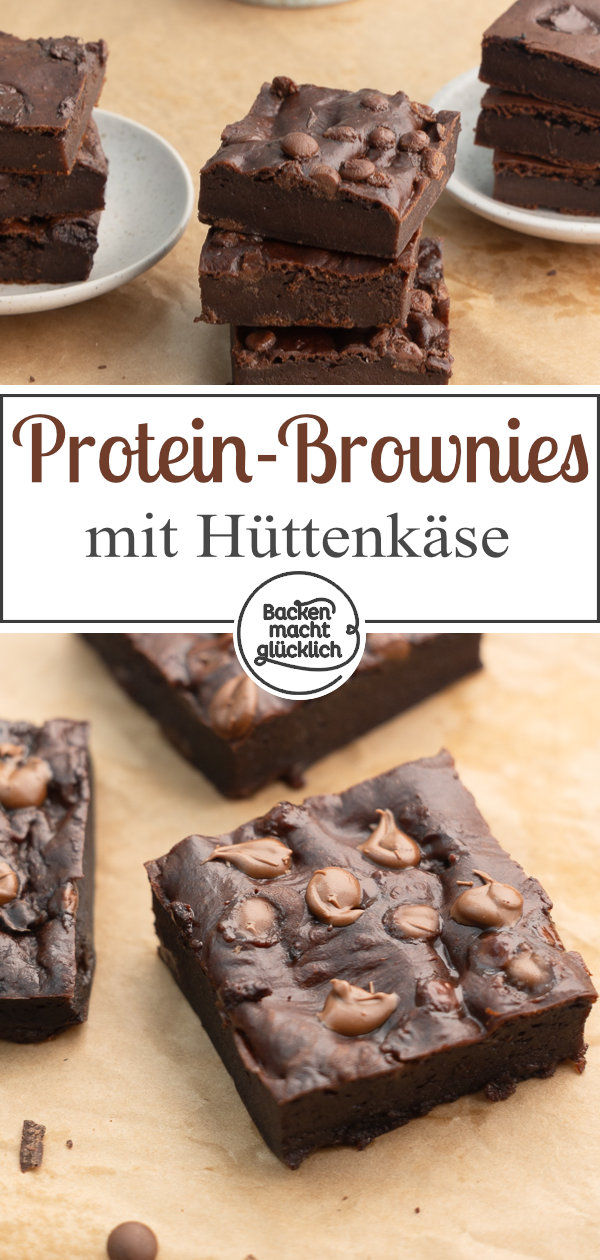 Super schokoladige Protein-Brownies mit 15g Eiweiß pro Stück: einfach, schnell, zuckerfrei und so lecker!