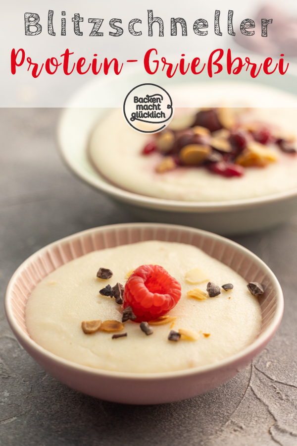 High Protein Grießbrei selber machen ist kinderleicht. Für unser Rezept braucht ihr nur 3 Zutaten. So lecker & cremig!