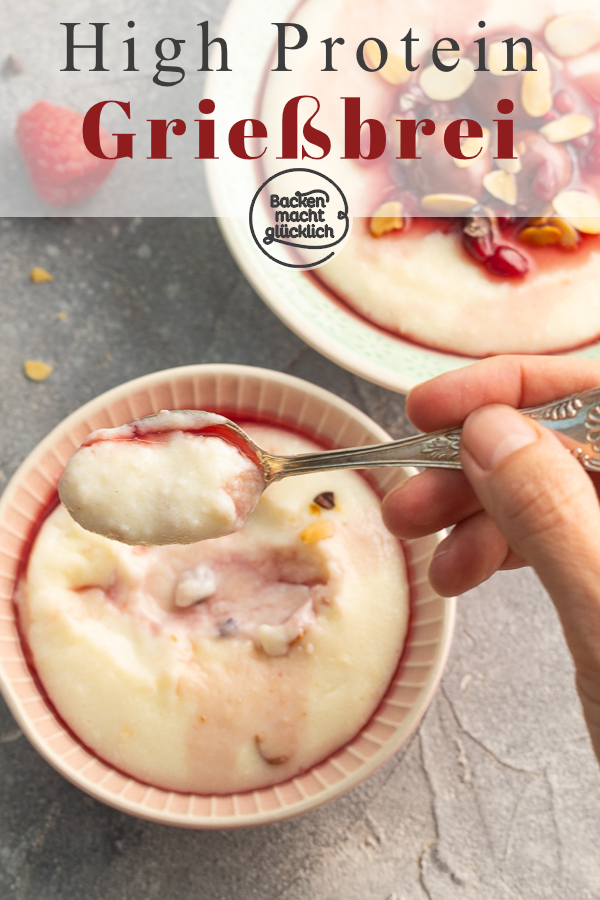 High Protein Grießbrei selber machen ist kinderleicht. Für unser Rezept braucht ihr nur 3 Zutaten. So lecker & cremig!
