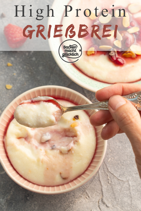 High Protein Grießbrei selber machen ist kinderleicht. Für unser Rezept braucht ihr nur 3 Zutaten. So lecker & cremig!