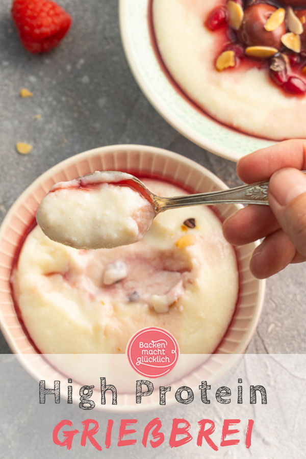 High Protein Grießbrei selber machen ist kinderleicht. Für unser Rezept braucht ihr nur 3 Zutaten. So lecker & cremig!