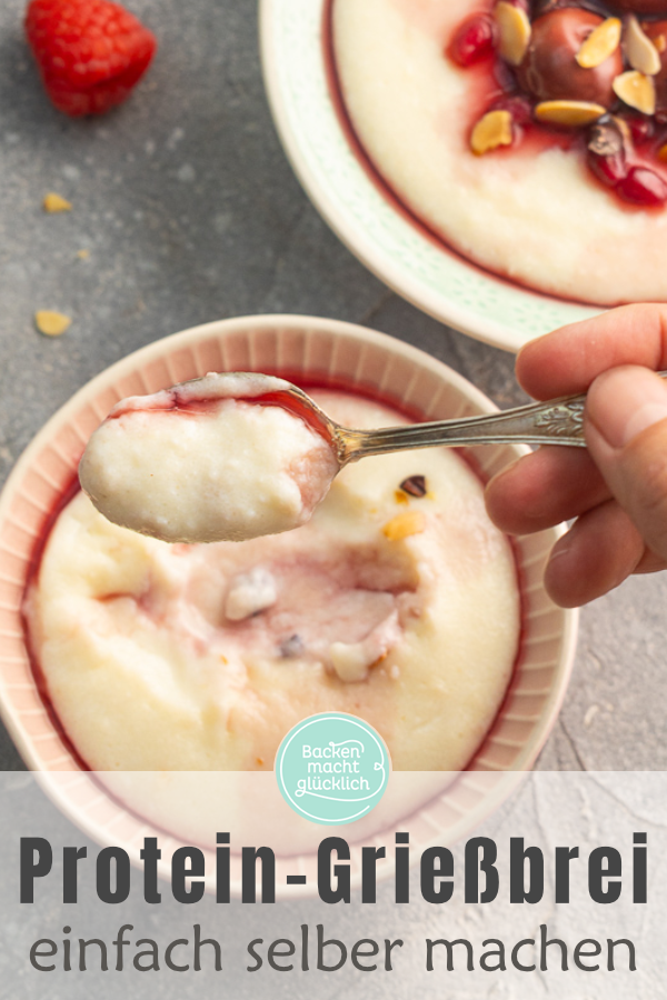High Protein Grießbrei selber machen ist kinderleicht. Für unser Rezept braucht ihr nur 3 Zutaten. So lecker & cremig!