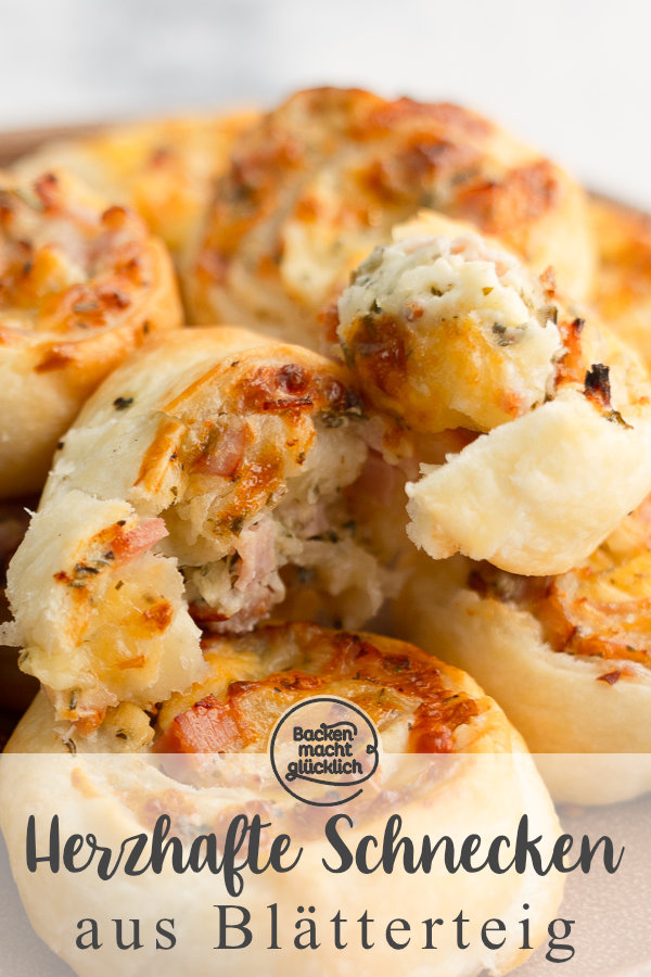 Schnelles Rezept für einfaches Fingerfood. Die Blätterteigschnecken sind idealer Snack für Silvester. Die einfachen Blätterteigschnecken machen sich super auf jedem Silvesterbuffet.