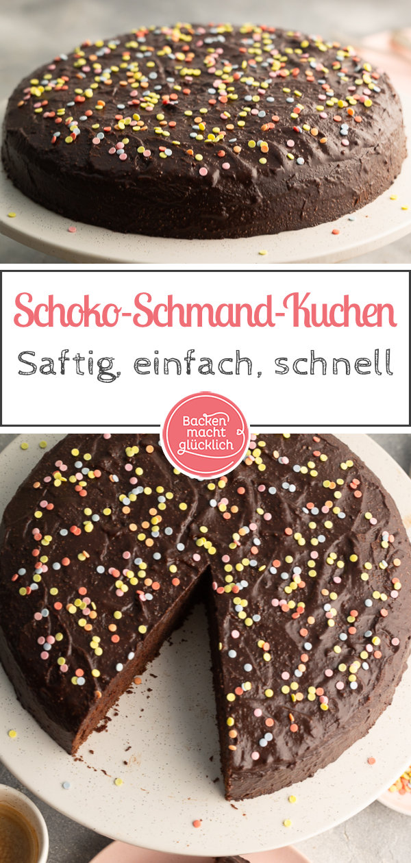 Einfaches Blitzrezept für extra saftigen Schokoladenkuchen mit Schmand: Kommt garantiert gut an! Perfekt für Feiern und Feste
