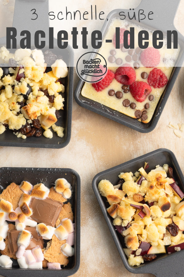 Lust auf süßes Raclette? Diese 3 schnellen Raclette-Desserts kommen immer gut an. Perfekt für Weihnachten & Silvester!