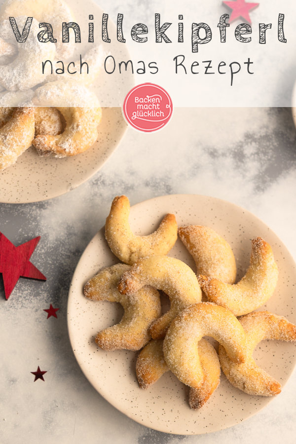 Einfaches Original-Rezept für Omas Vanillekipferl. Aus gutem Grund eine der beliebtesten Plätzchensorten überhaupt!