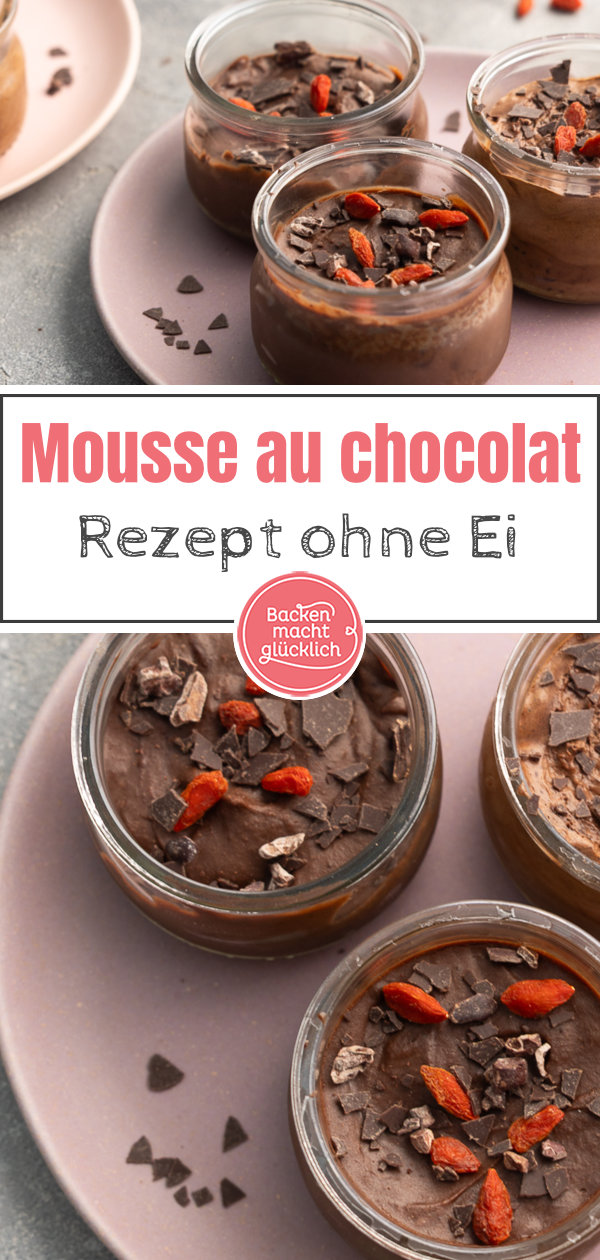 Himmlische vegane Schokomousse, die komplett ohne seltsame Zutaten wie Tofu, Kichererbse oder Avocado auskommt