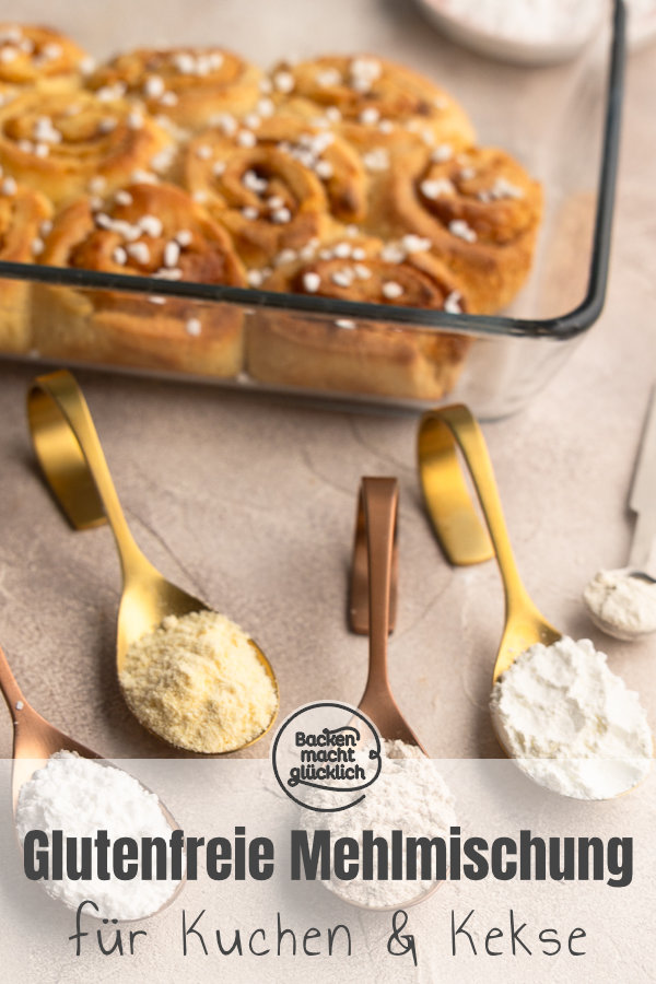 Helle glutenfreie Mischung aus wenigen Zutaten, die sich perfekt als Basis für süßes Gebäck eignet