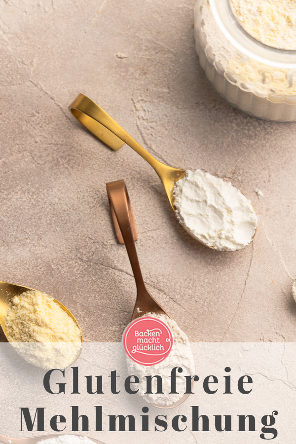 Helle glutenfreie Mischung aus wenigen Zutaten, die sich perfekt als Basis für süßes Gebäck eignet