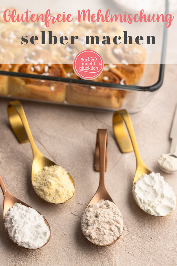 Helle glutenfreie Mischung aus wenigen Zutaten, die sich perfekt als Basis für süßes Gebäck eignet