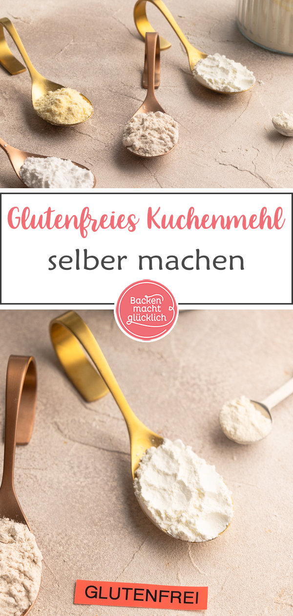 Helle glutenfreie Mischung aus wenigen Zutaten, die sich perfekt als Basis für süßes Gebäck eignet