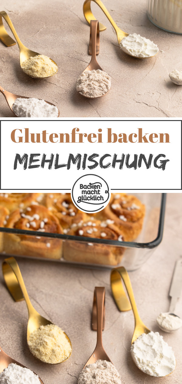 Helle glutenfreie Mischung aus wenigen Zutaten, die sich perfekt als Basis für süßes Gebäck eignet
