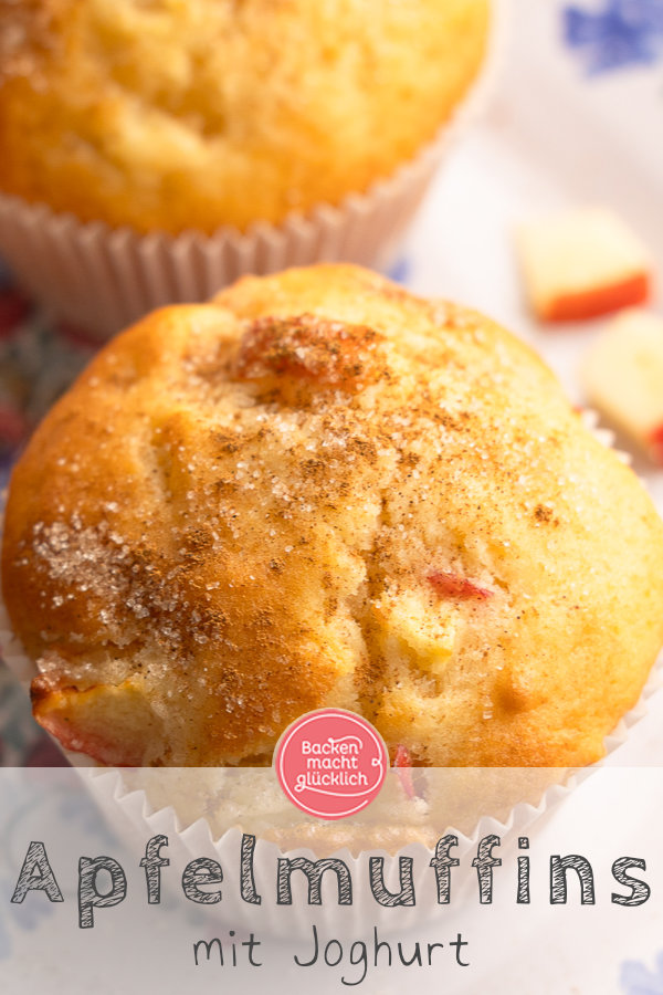 Himmlische Apfel-Zimt-Muffins mit Joghurt, die immer gut ankommen!
